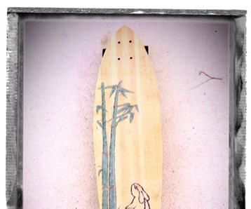 Longboard Out of Bamboo Flooring Planks