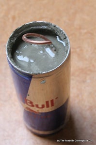 Step Two:prepare the Can,add the Cement Mix and the Copper Electrode