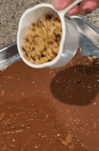 Sprinkle Nuts Over Chocolate