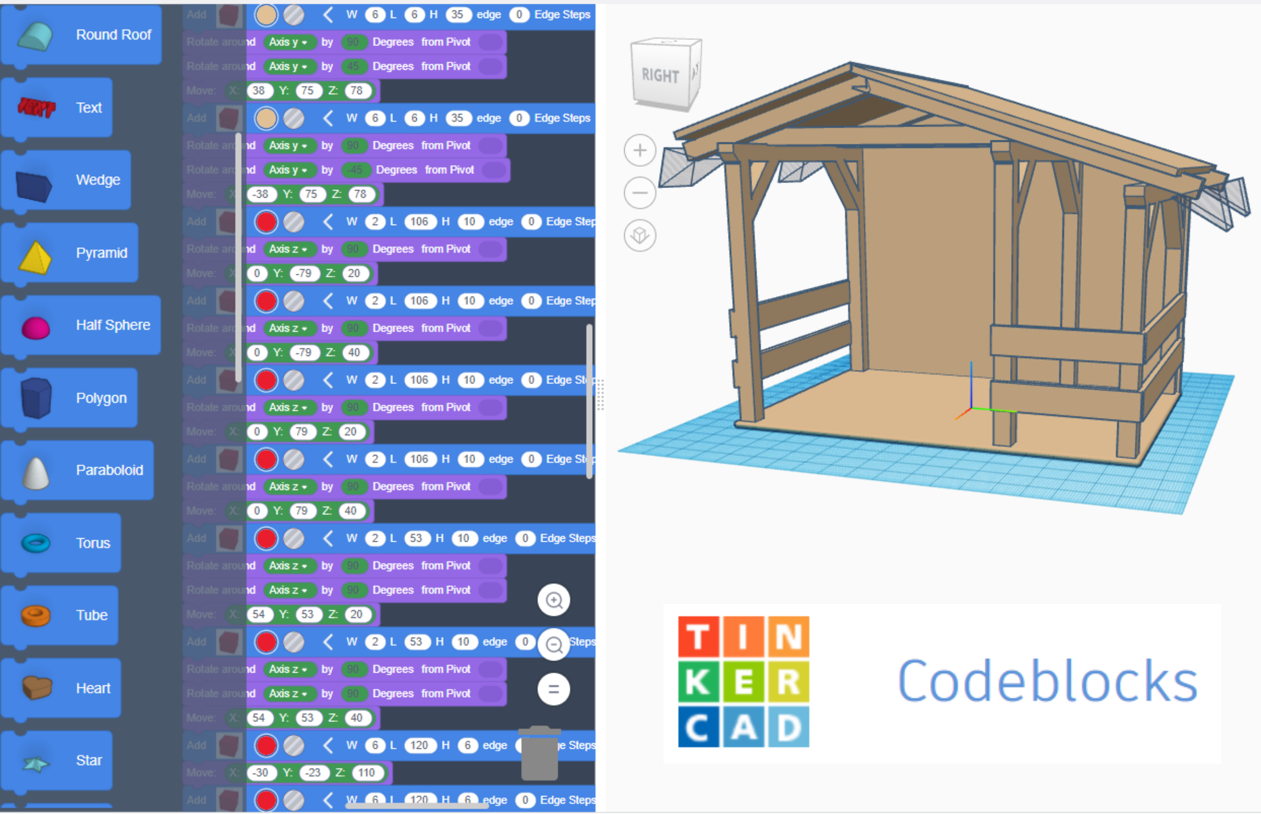 Christmas Nativity Stable With Tinkercad Codeblocks