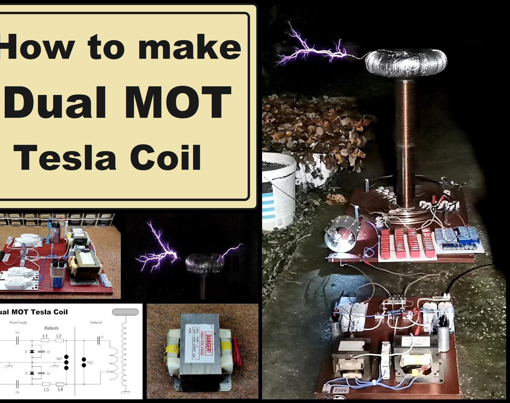 Dual MOT (microwave Oven Transformer) Tesla Coil