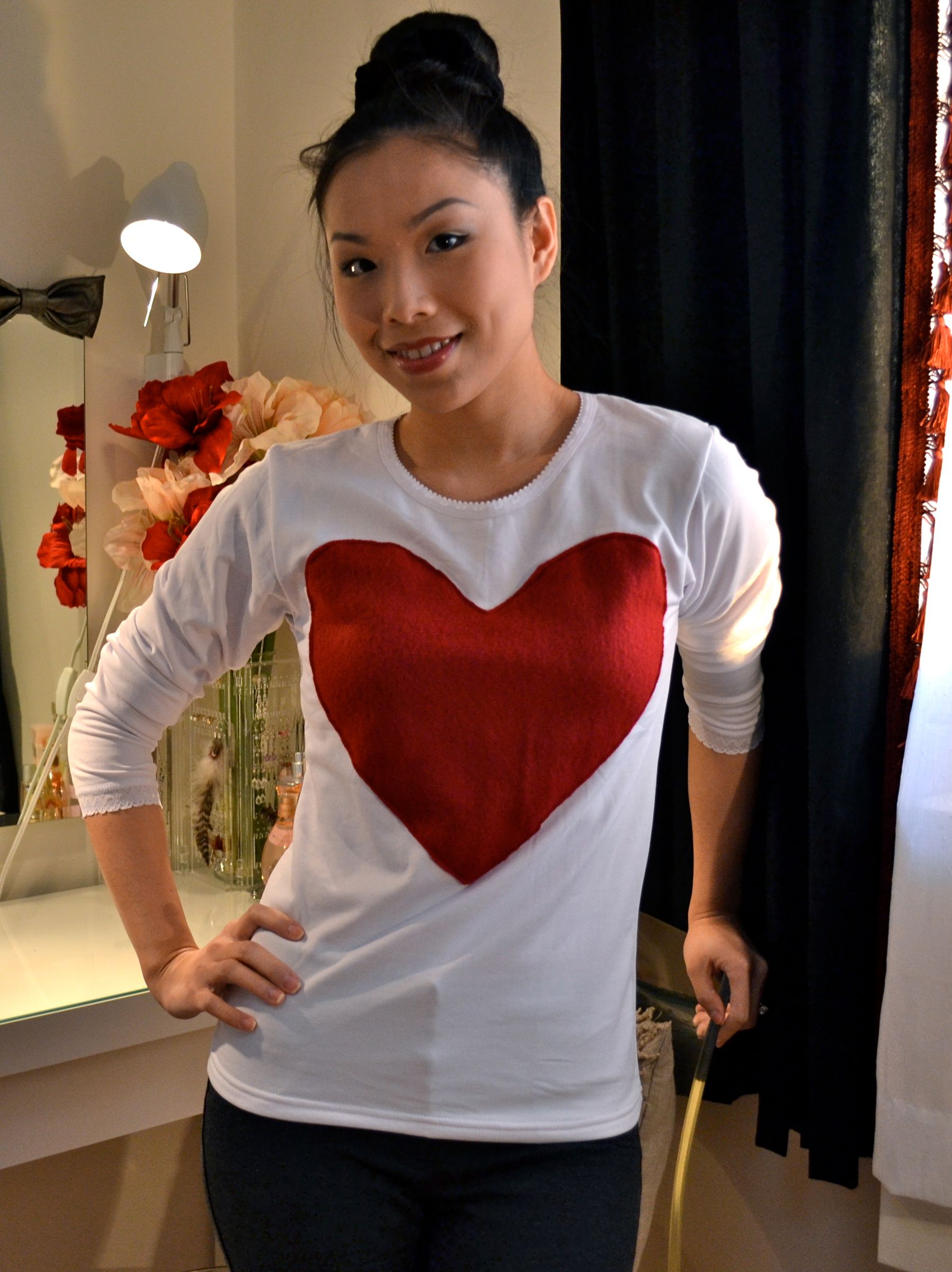 DIY Big Red Heart Sweater
