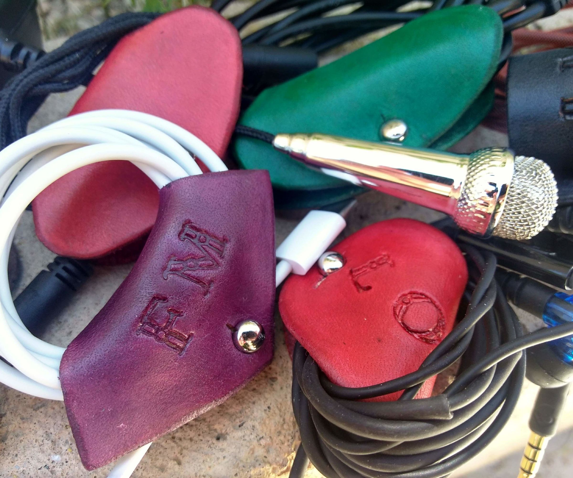 Personalized Leather Cord-Keepers