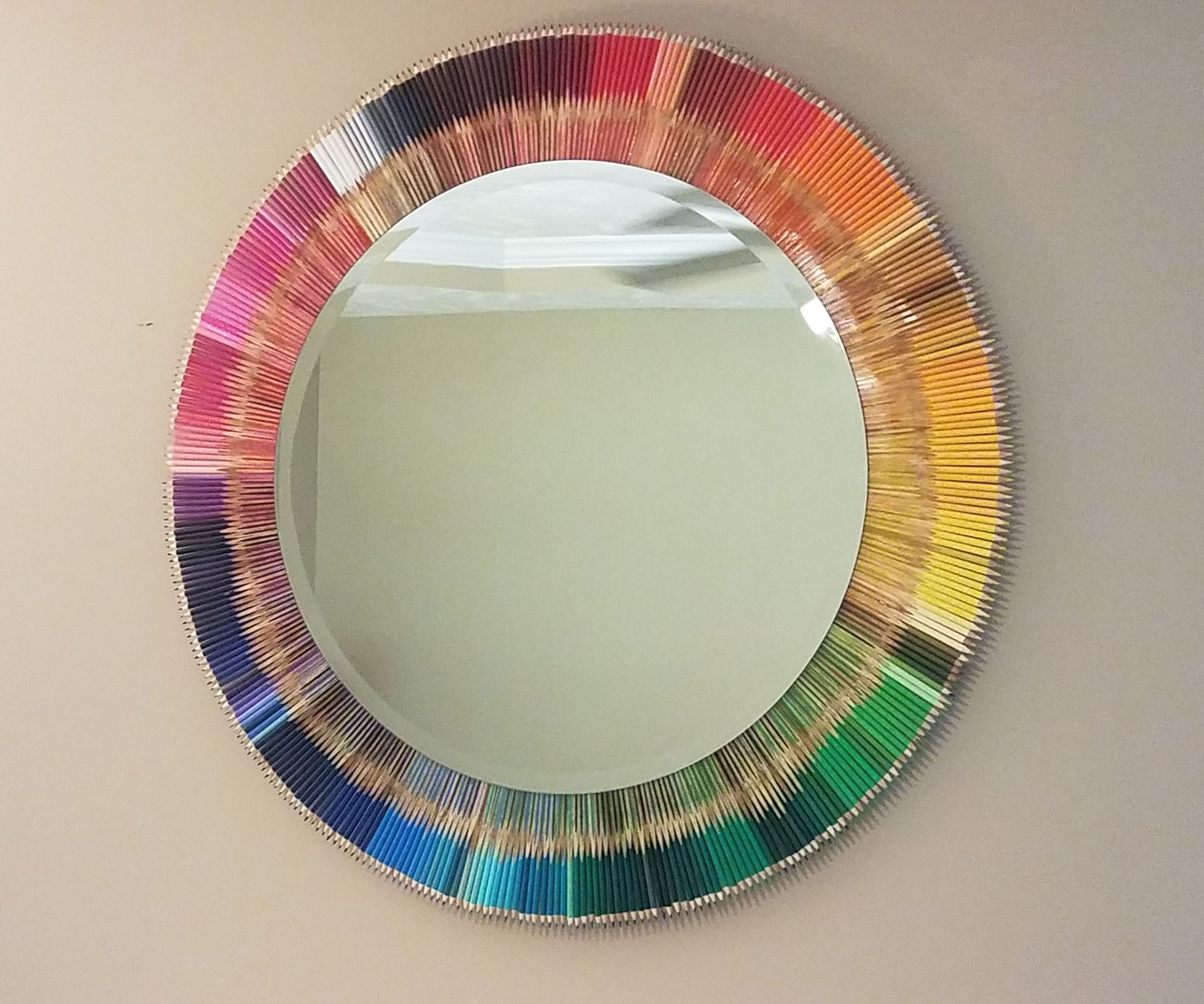 Rainbow Colored Pencil Mirror