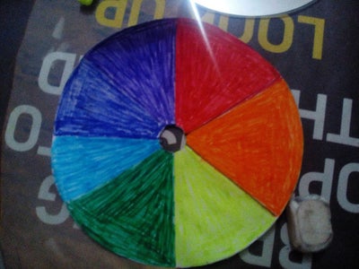  Put the Rainbow Colour Sheet on the Cardboard Sheet