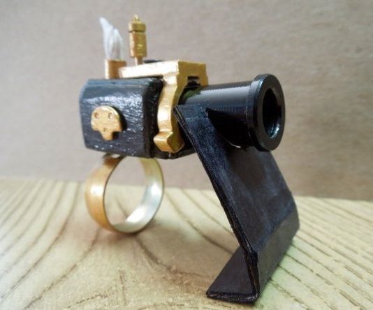 Steampunk cannon Ring