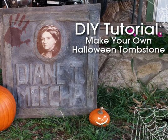 DIY Halloween Tombstone