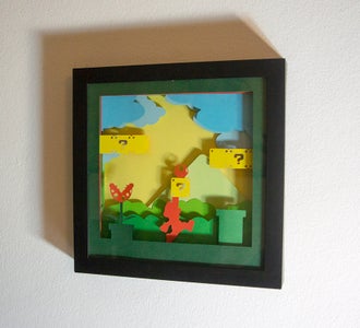 Super Mario Papercut Frame