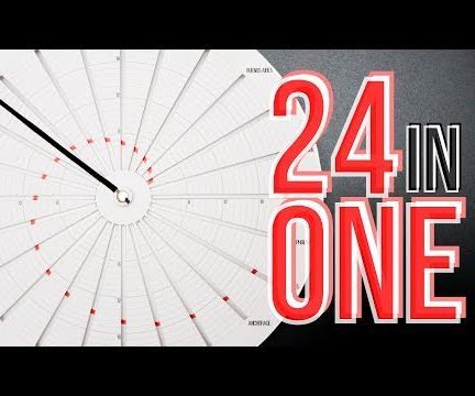 24 in 1 Clock - a Clock Tells Time of All Time Zones. Made From Paper