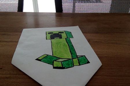 How to Draw a 3D Creeper!