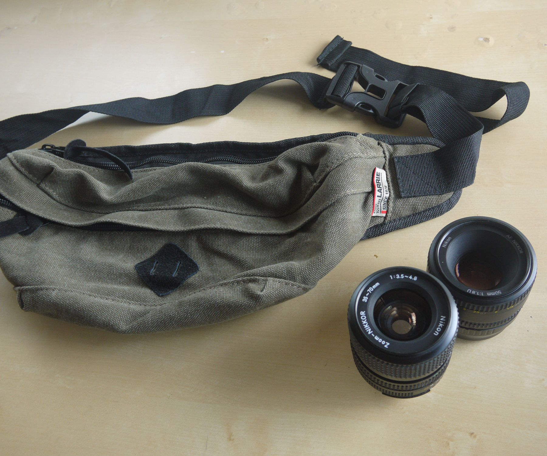 Turn Waist Bag into Lens Bag