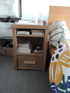 Matching Pair of Personalised Bedside Tables (nightstands) From Reclaimed Oak