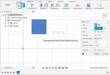 Step 5: Se Debe Extruir Saliente Base