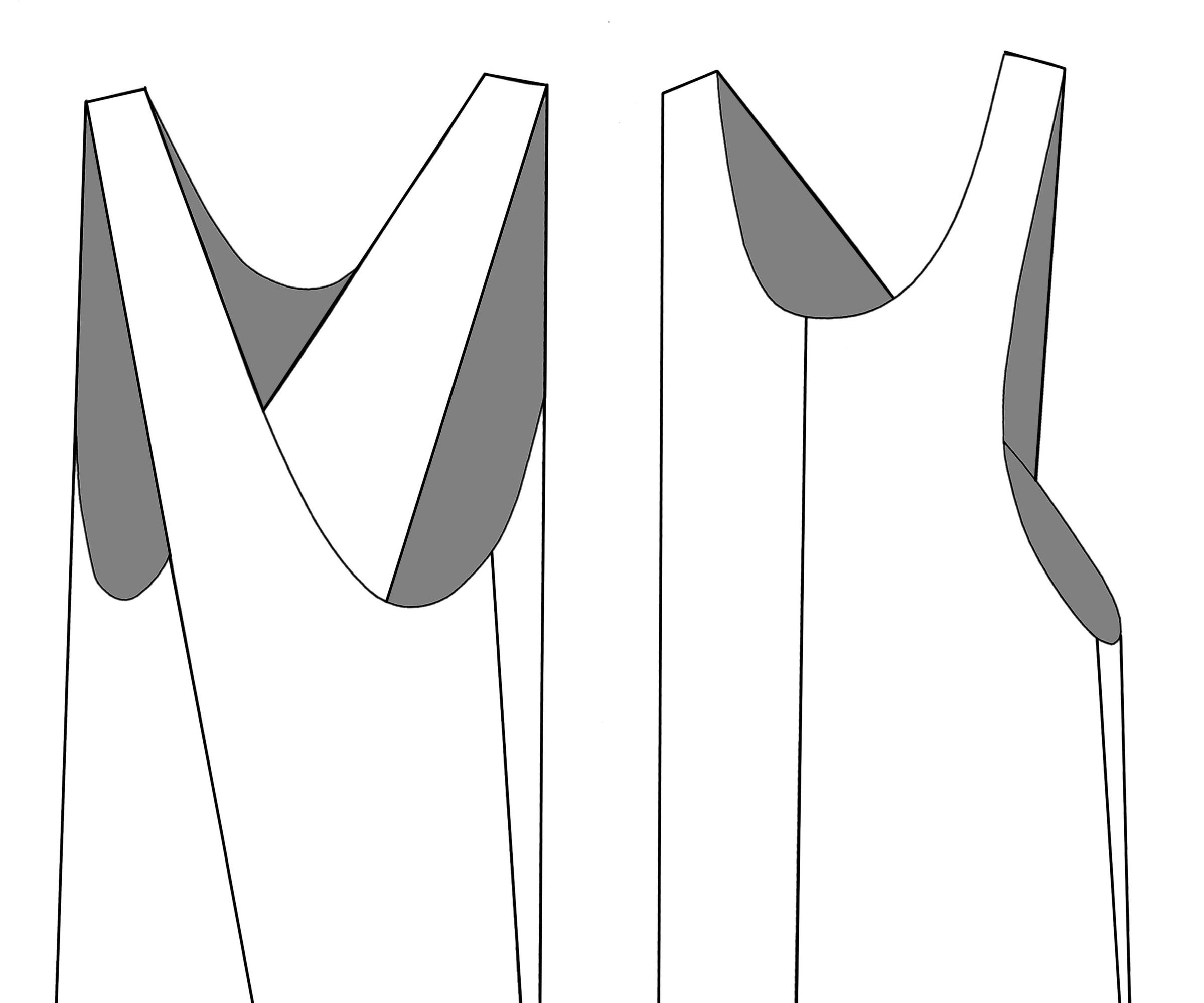 Make a No Ties X Back Apron From Trousers