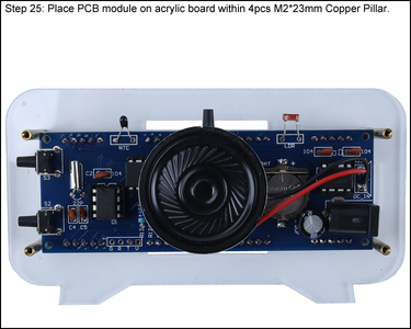 Place PCB Module on Acrylic Board Within 4pcs M2*23mm Copper Pillar