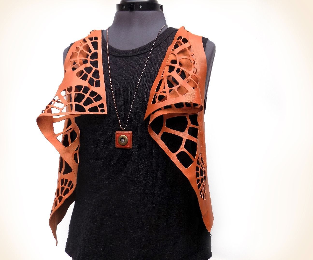 No-Laser Leather Vest