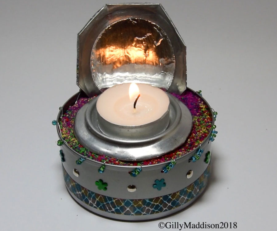 Cool Candle Holder From Recycled Metal