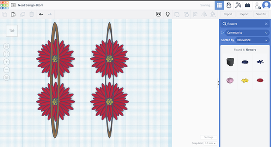 Trying Out the Final Earring Shape on Tinker Cad