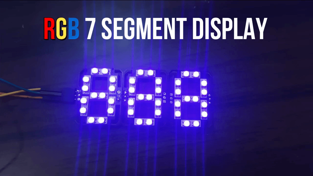 RGB 7 Segment Display Using Neo Pixel Led