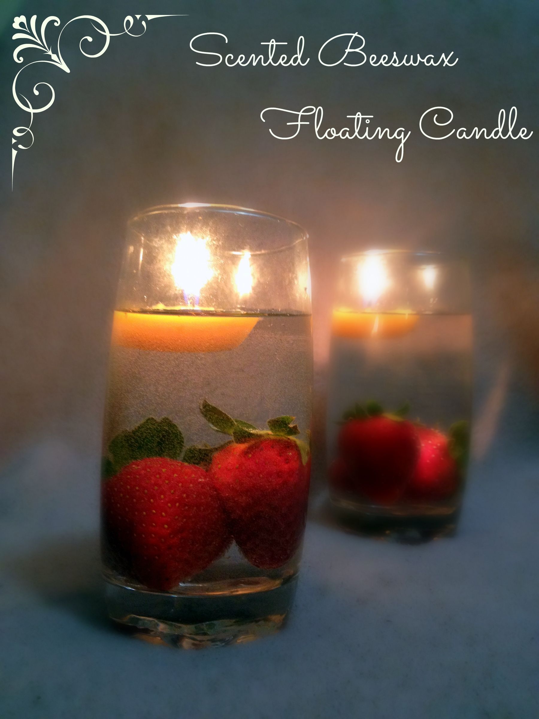 Scented Beeswax Floating Candles (Nature's Air Purifier)