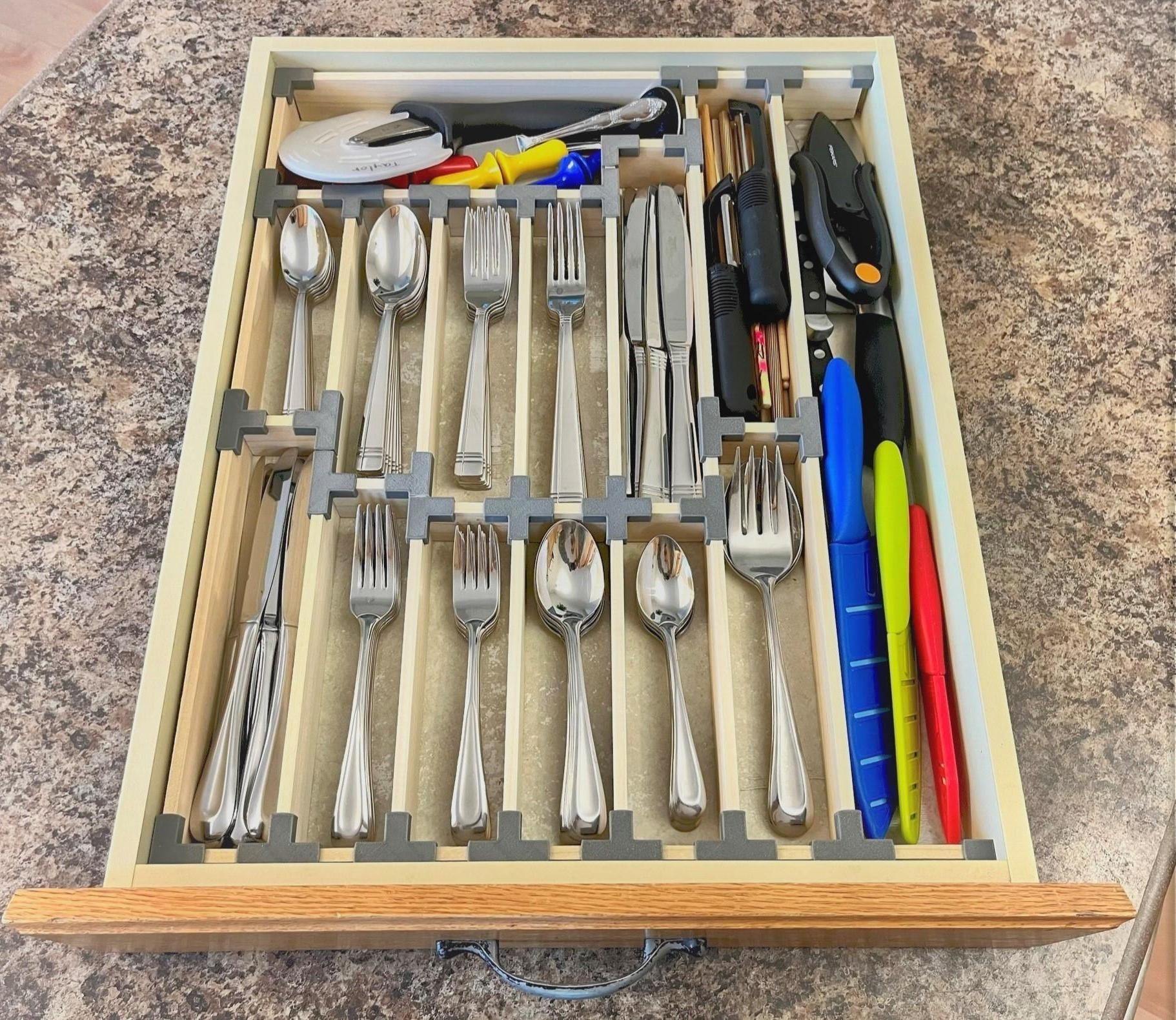 Drawer Organizer Using Quick Connectors! (Silverware, Utensil, or Junk)