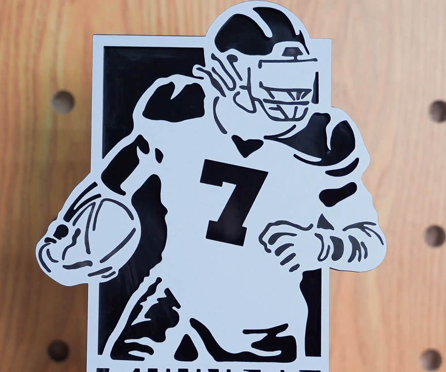 How to Make an NFL 2025 Season Keepsake With ABS and Acrylic Using a Laser Cutter