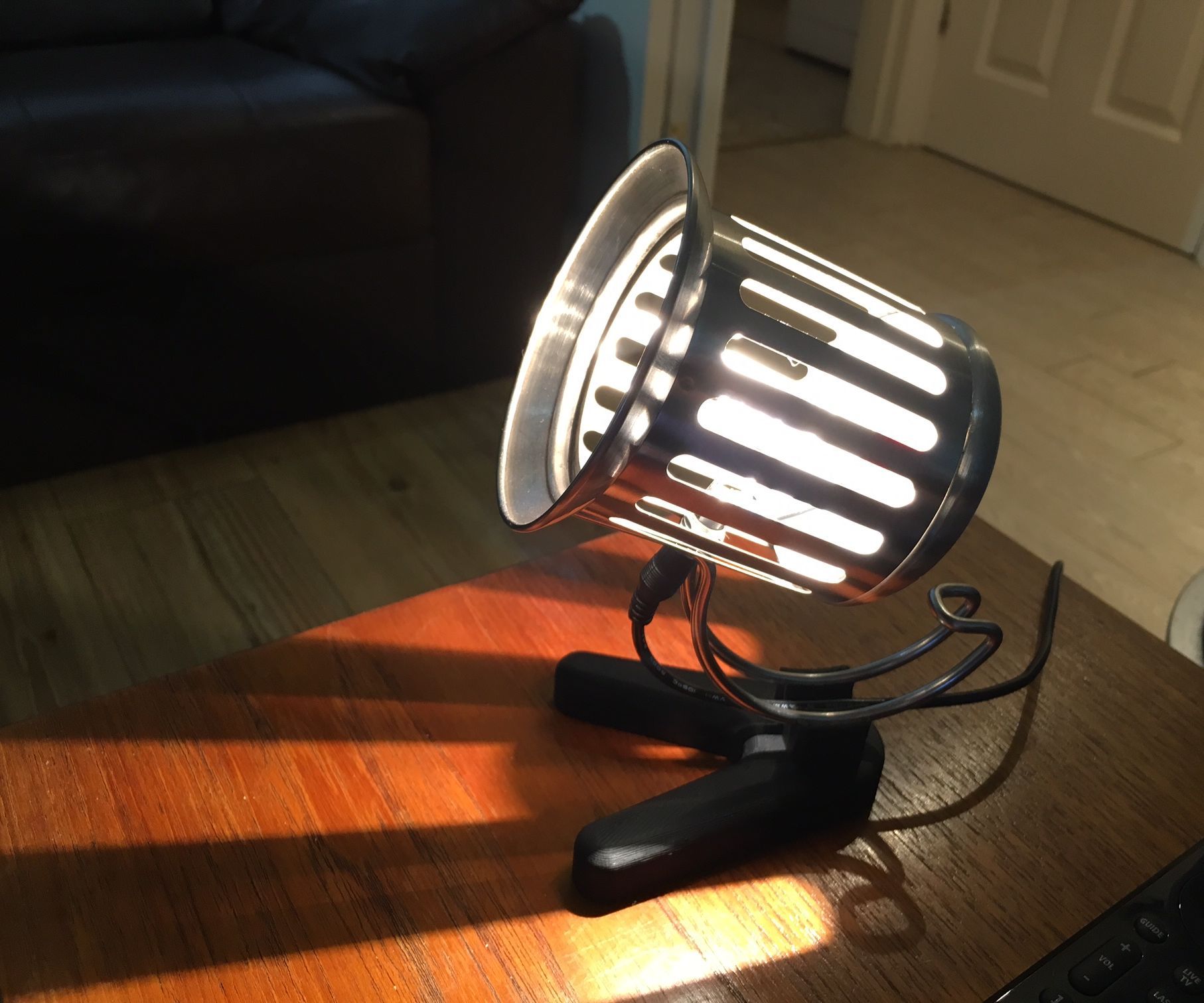 Posable Lamp From a Broken Cafetière Base