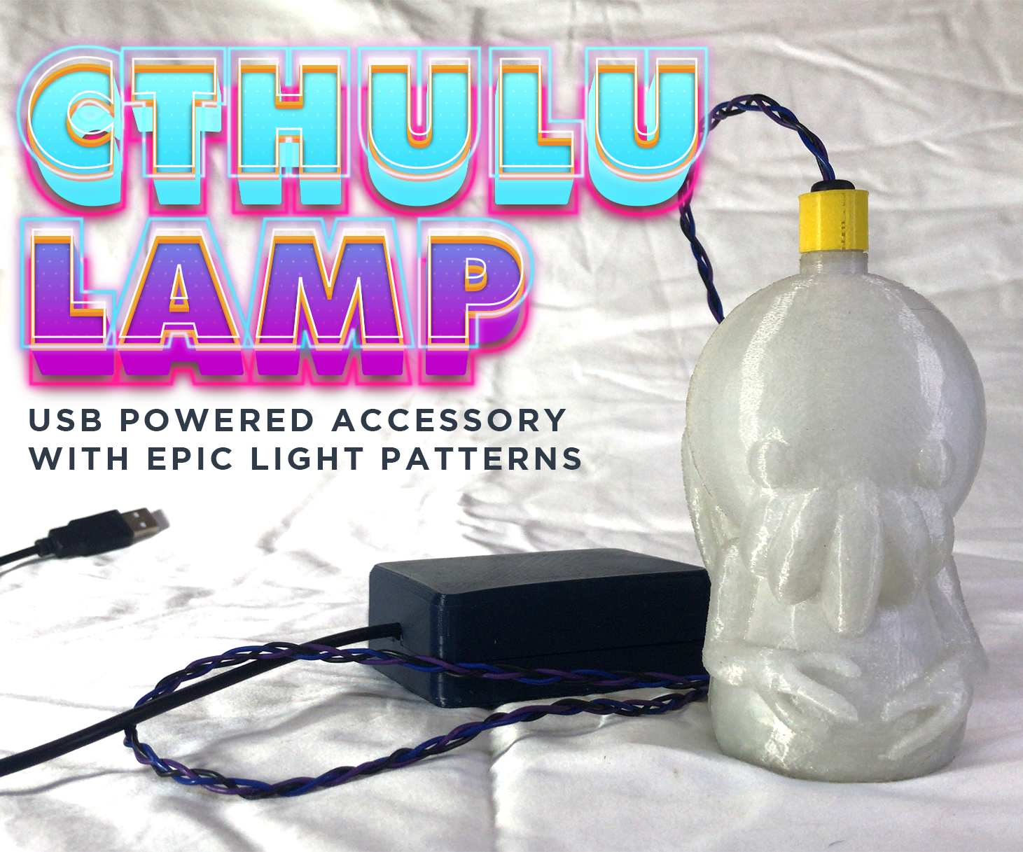 Cthulhu Party Lamp/Accessory Using NeoPixels and ESP32 😍😎🤩