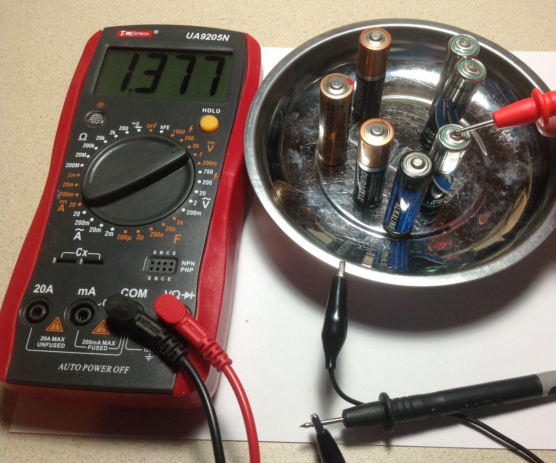 Battery Testing Helper- Magnetic Parts Tray