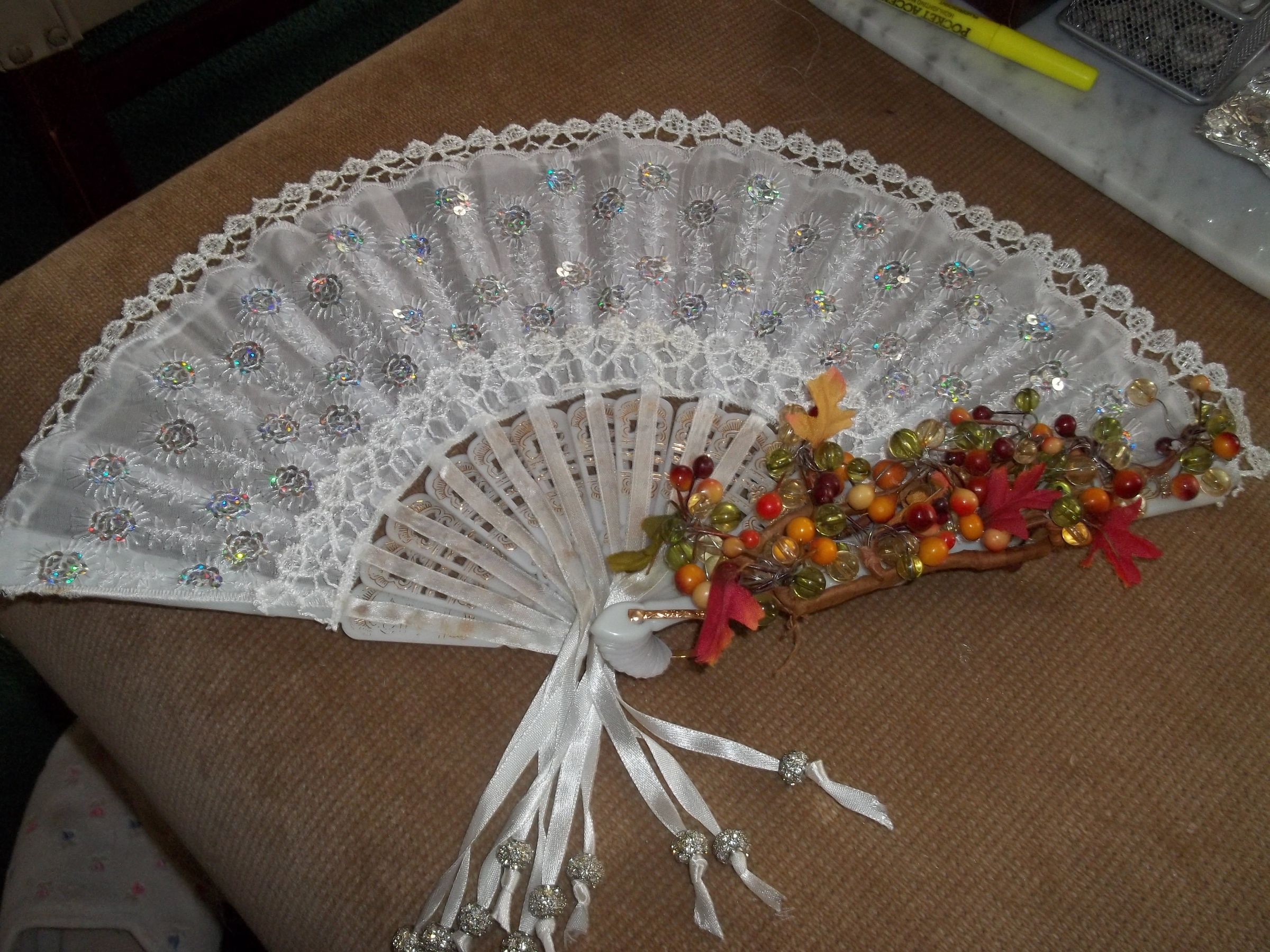 "Lace Wedding Fan"