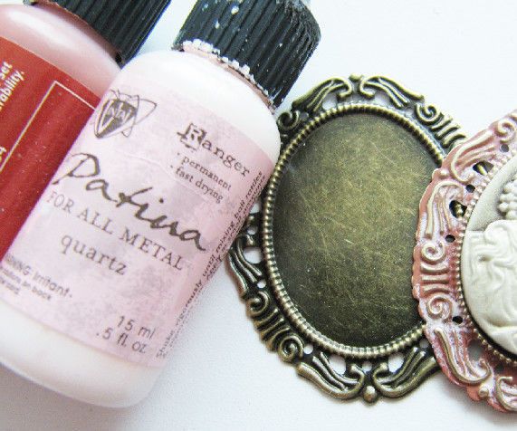 Vintage Inspired Pendant, Using Metal Paint