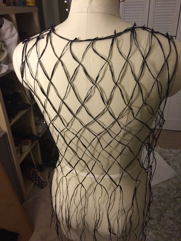 Fishnet Fringe From Plastic Bags