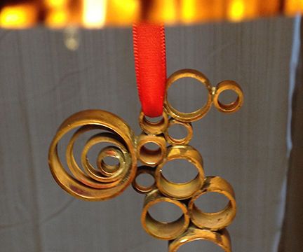 Copper Ring Bird Ornament