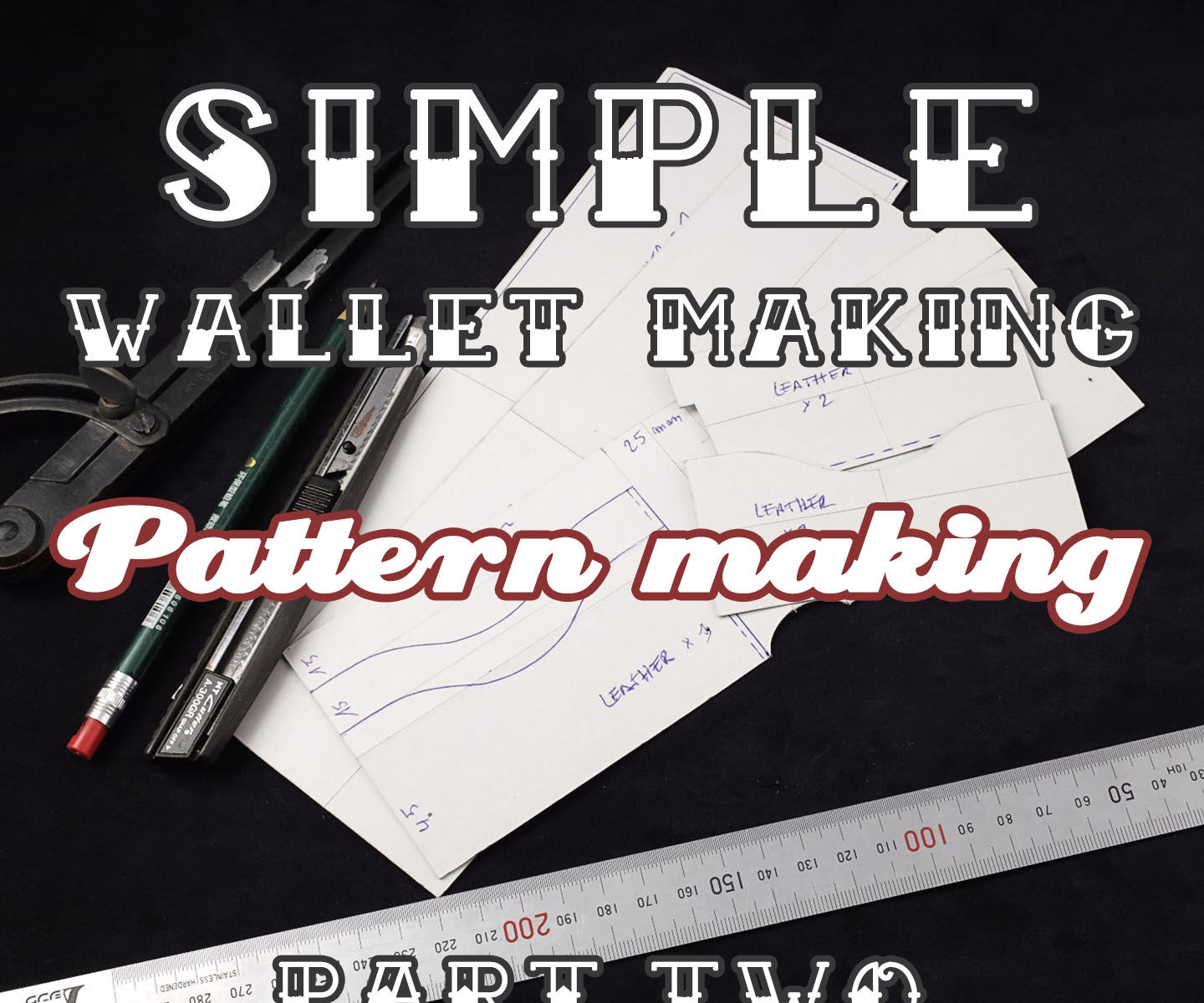 simple wallet making/pattern making (part1)