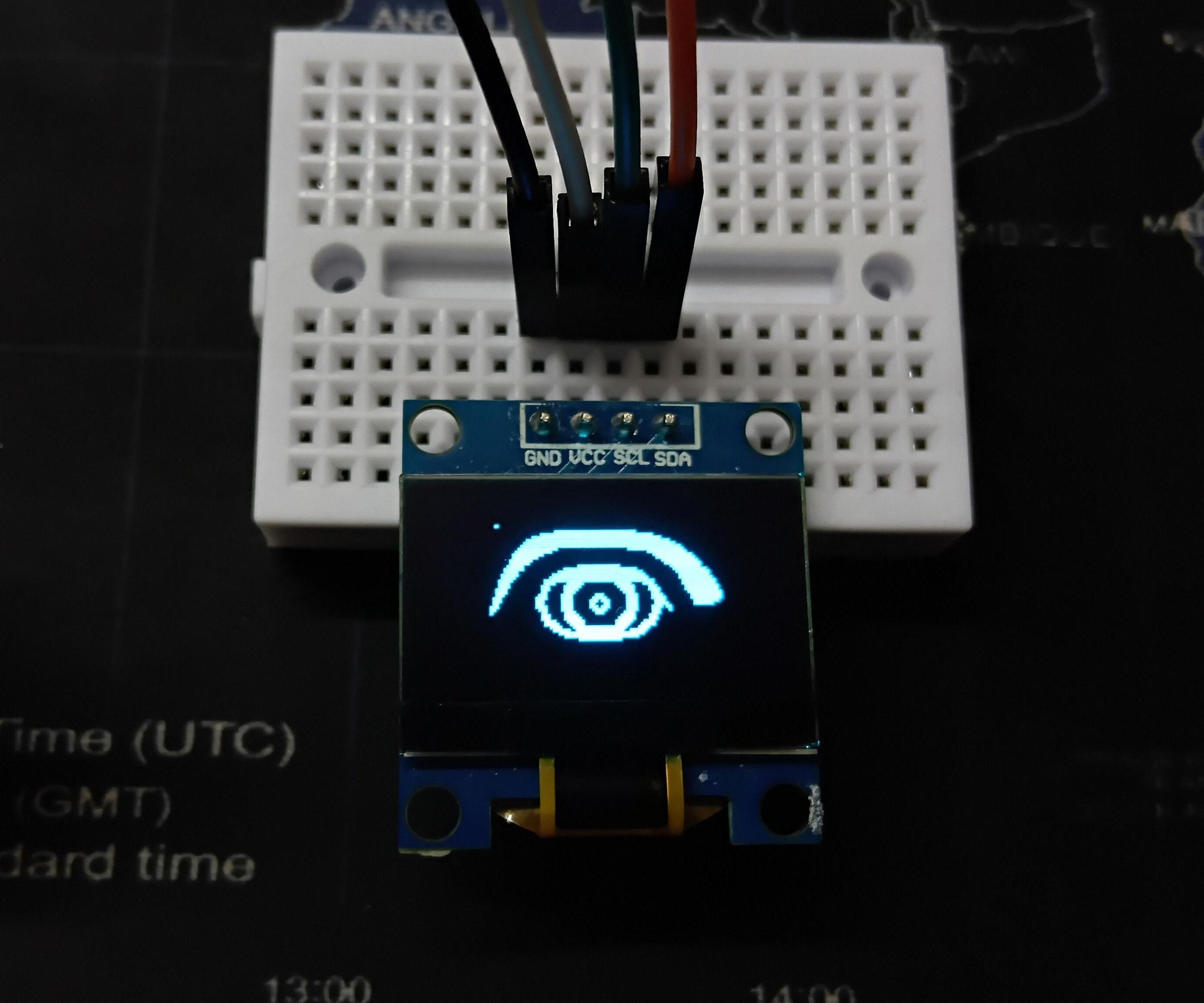 Robotic Eyes on 128×64 OLED Using ESP8266