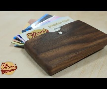 Making a Modern Walnut Wood Wallet / Business Card Holder