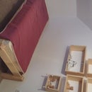 Kids Wood Bed and Shelves From Pine