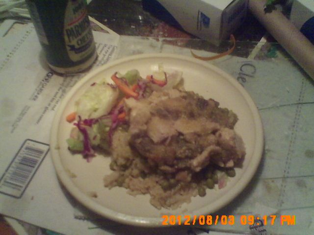 Poached Chicken and Mushroom Sauce.