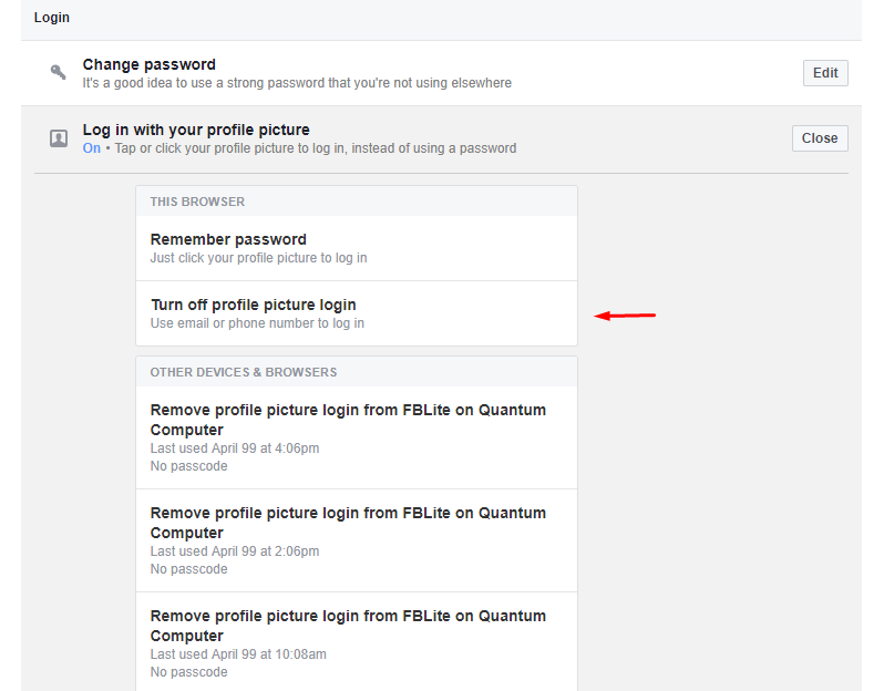 Login with Profile Picture