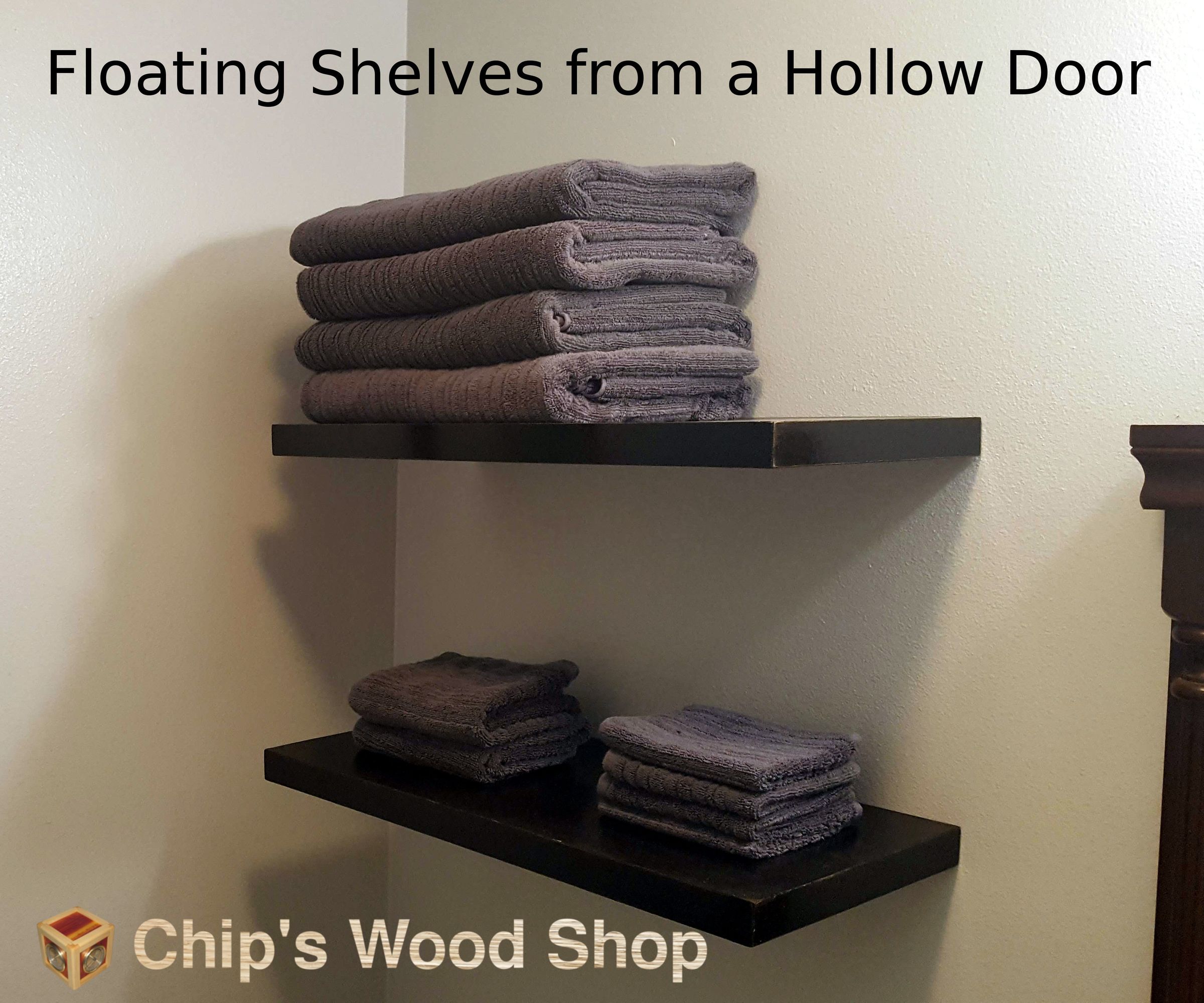 Floating Shelves From a Hollow Door