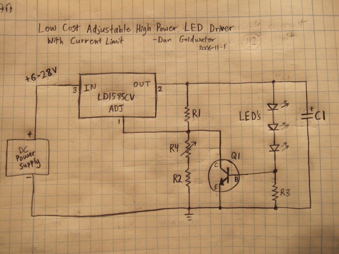 High Power LED Driver Circuits : 12 Steps (with Pictures) Circuit Diagram