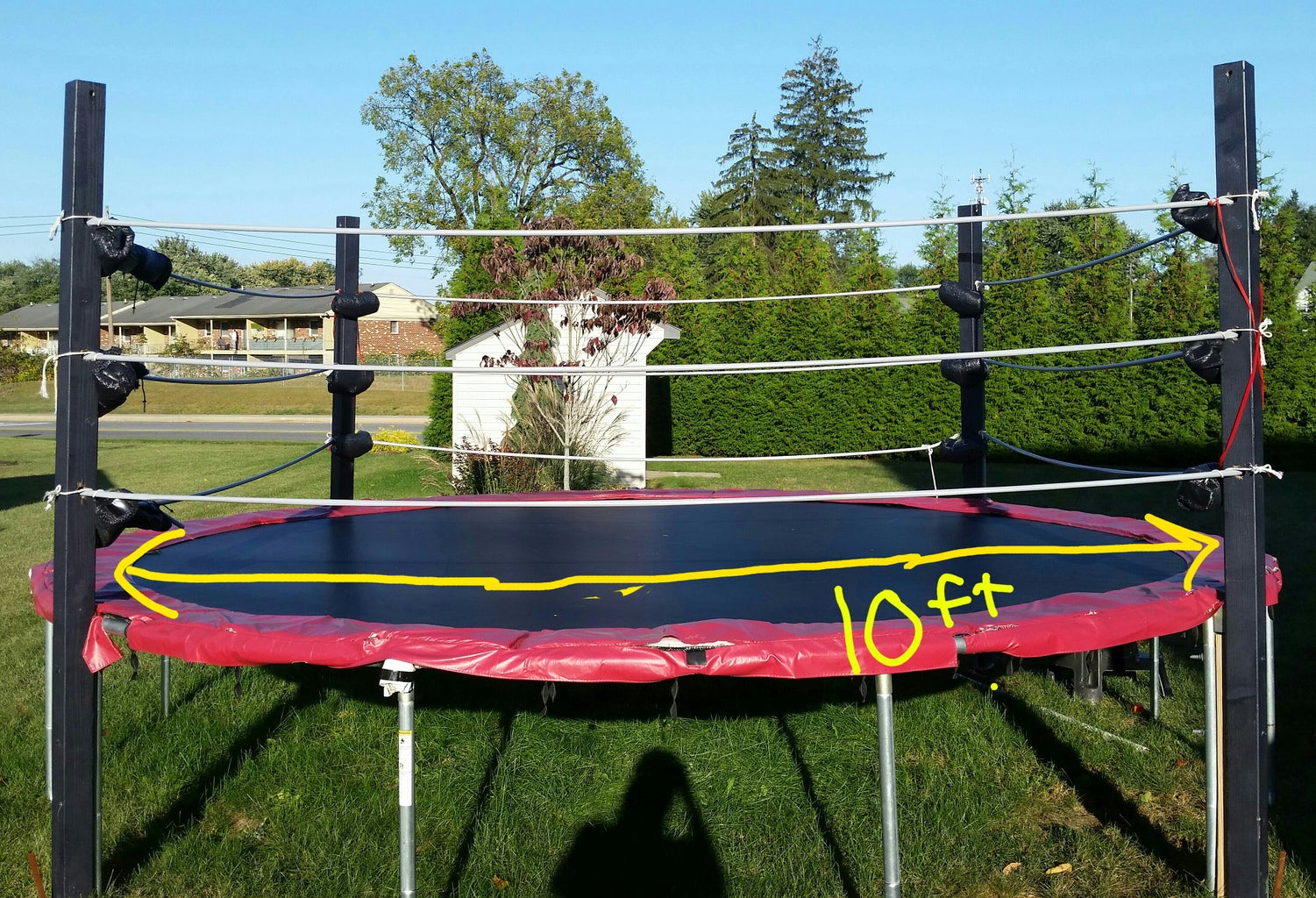 Trampoline Wrestling Ring 5 Steps Instructables