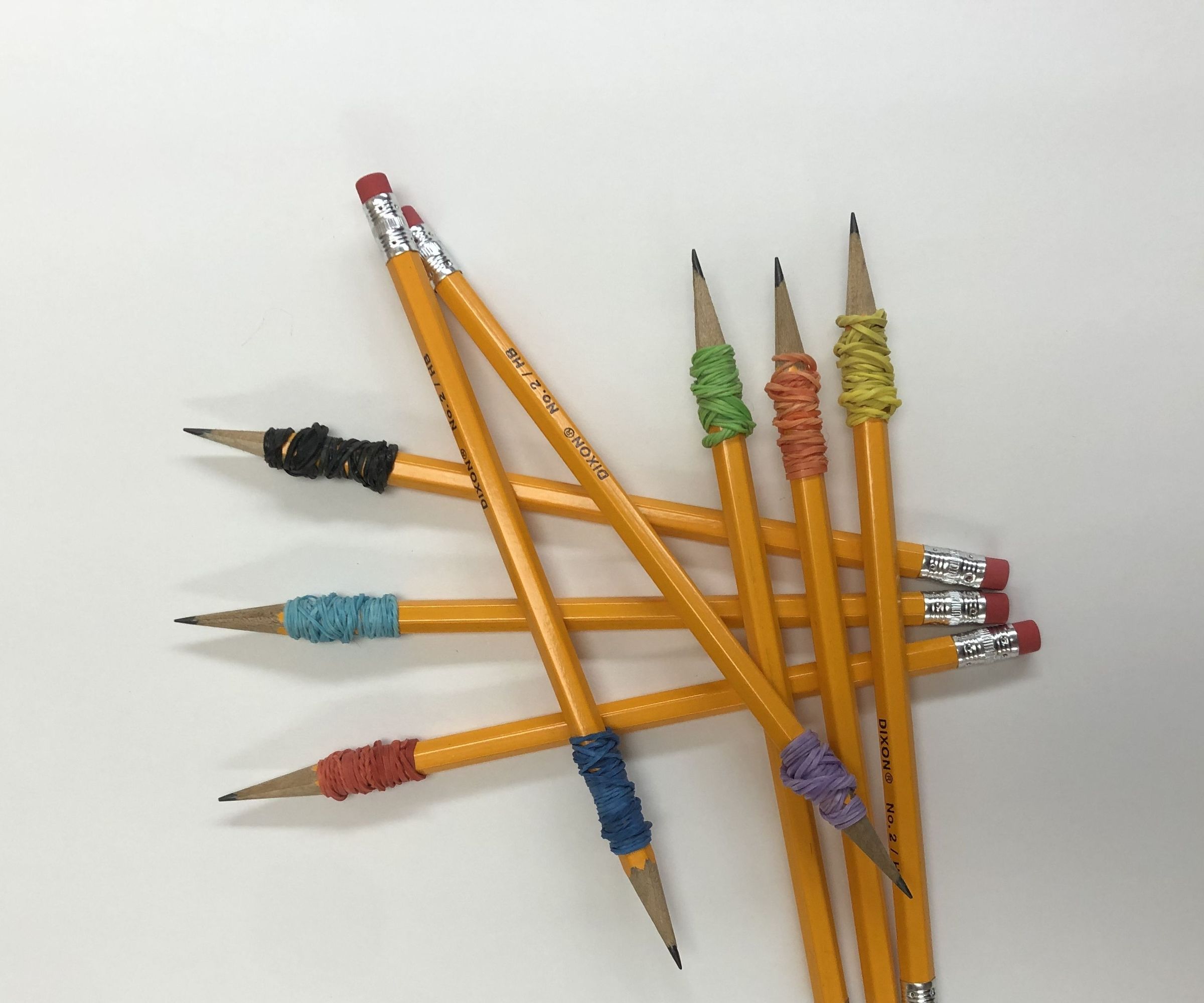 Rubber Band Pencil Grip/ Identifier