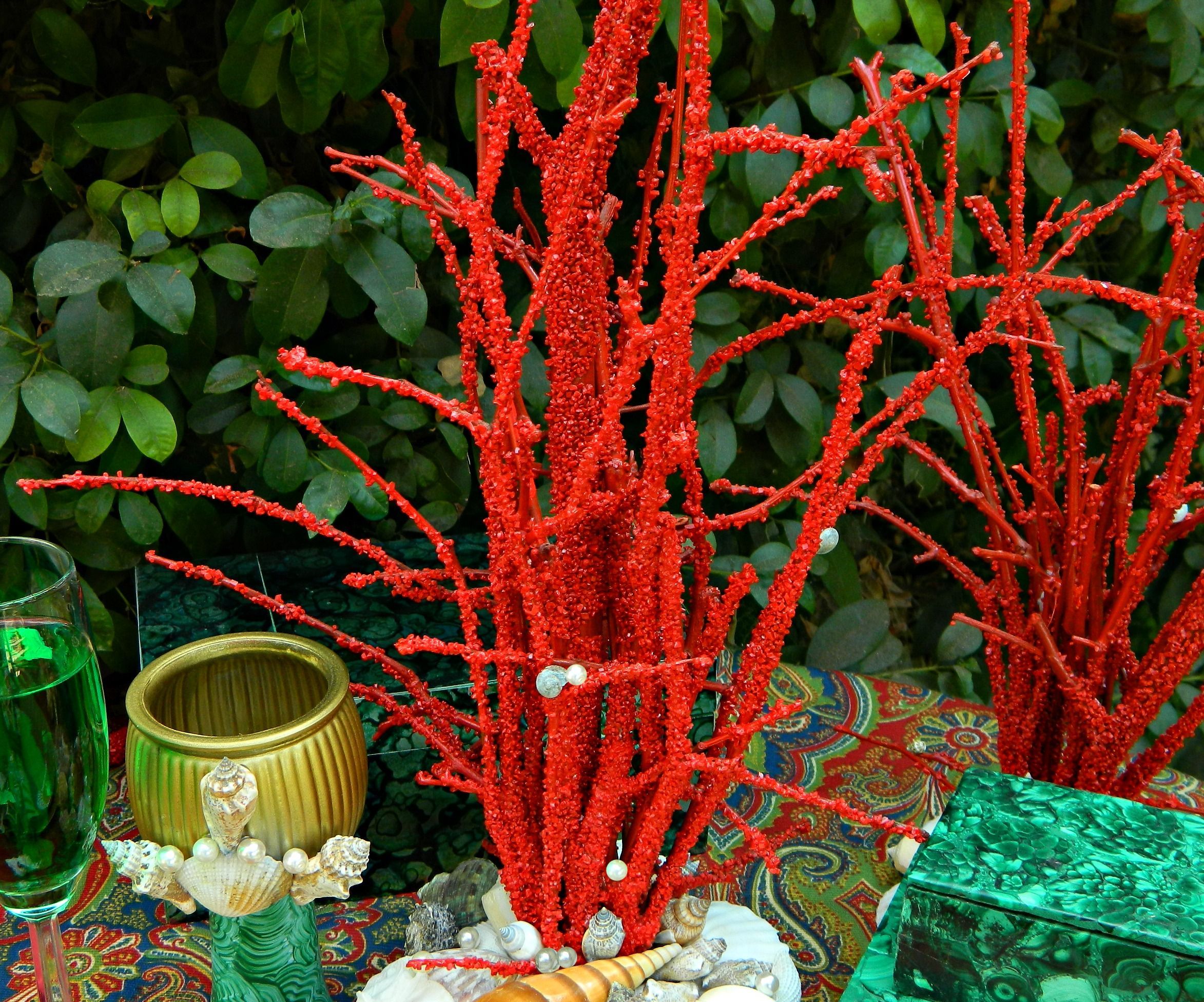 Faux Coral Centerpiece