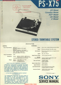 All Main Functions Reversed Engineered From Sony Service Manual