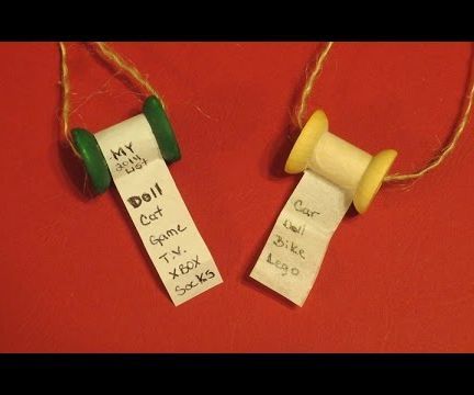 How to Make a Christmas Wish List Scroll Ornaments