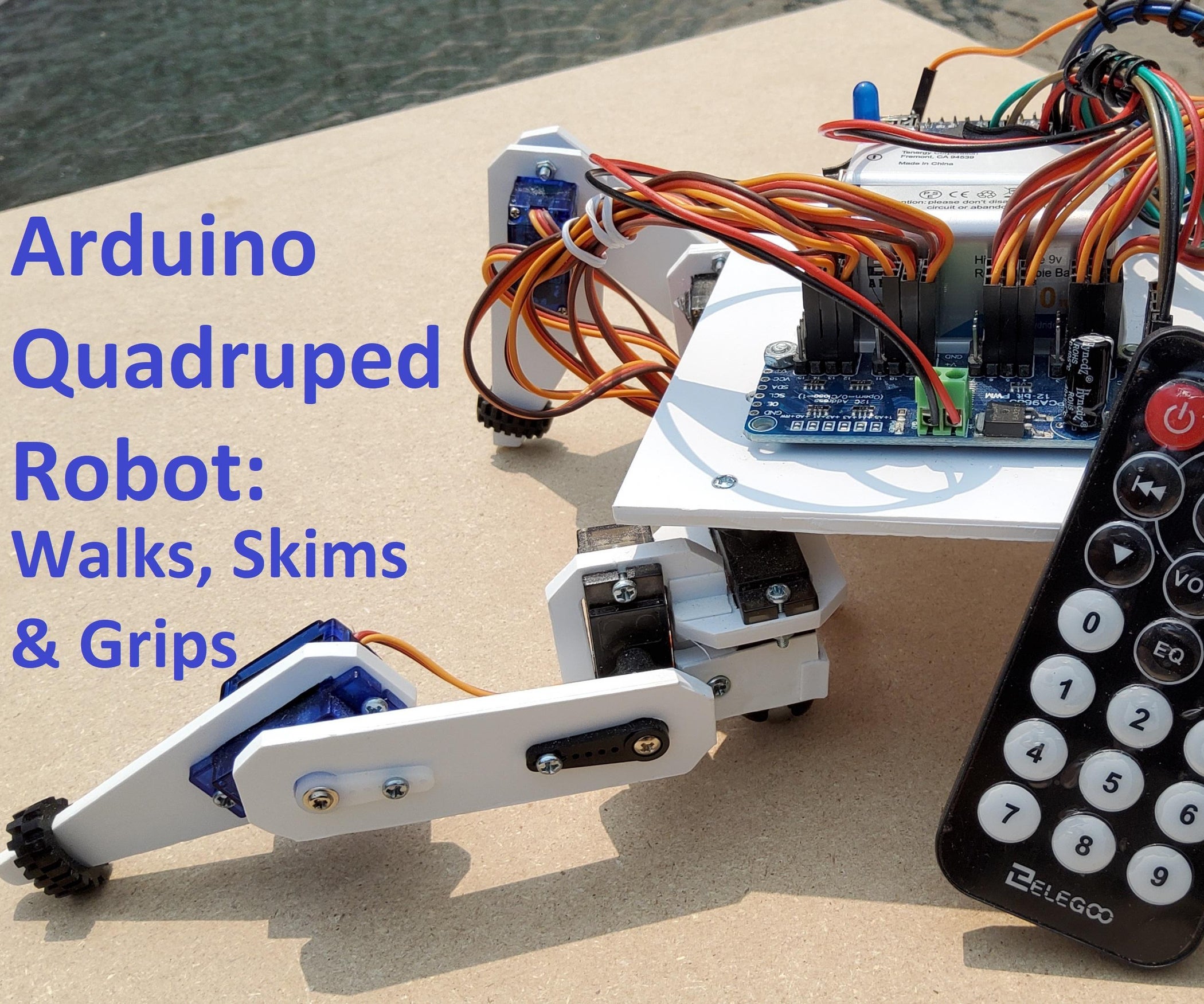 Arduino Quadruped Robot: Walks, Skims & Grips : 13 Steps (with Pictures ...