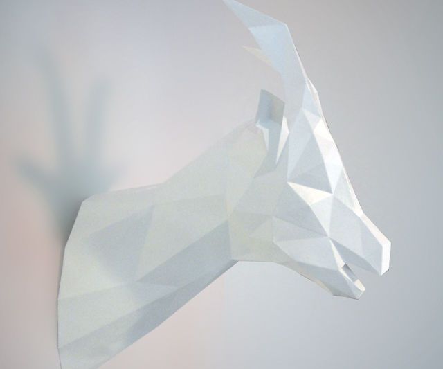 DIY Goat Trophy Papercraft