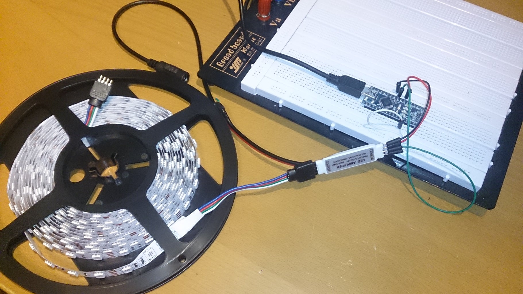 LED Strip Controller W/ LED Amp + Arduino : 5 Steps (with Pictures ...