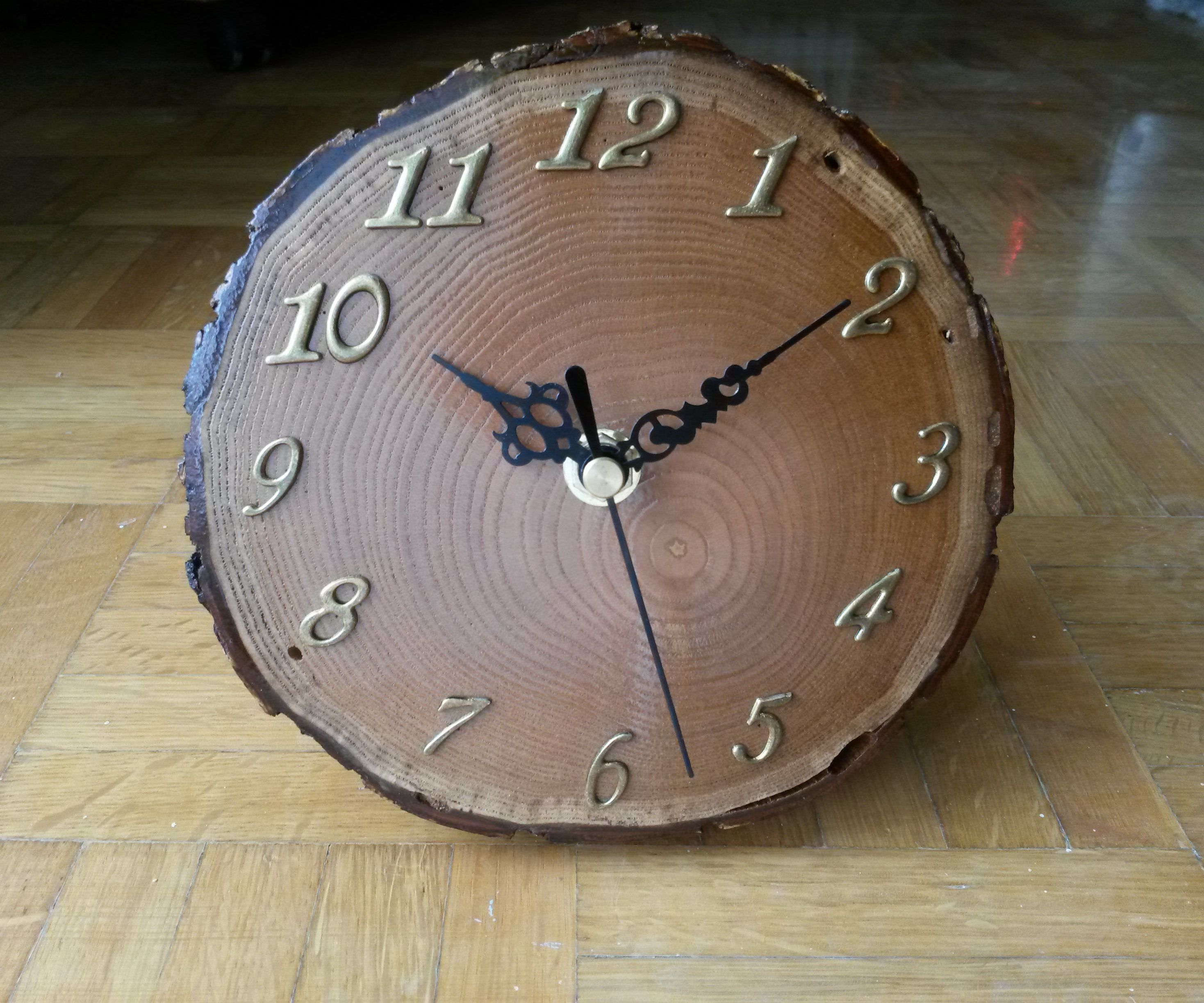 Live Edge Firewood Slice Clock